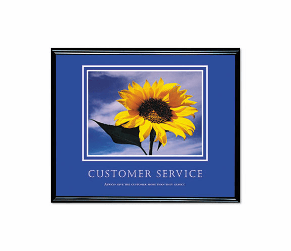 AVT78027 Customer Service Framed Motivational Print, 30 x 24 By ADVANTUS CORPORATION