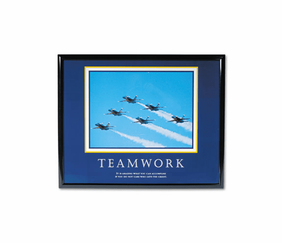 AVT78028 Teamwork/Jets Framed Motivational Print, 30 x 24 By ADVANTUS CORPORATION