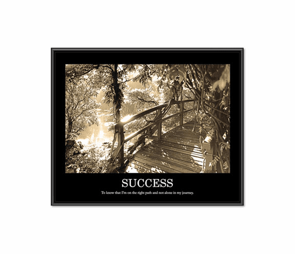 AVT78161 "Success" Framed Sepia Tone Motivational Print, 30 x 24 By ADVANTUS CORPORATION