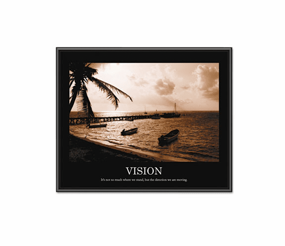 AVT78163 "Vision" Framed Sepia-Tone Motivational Print, 30 x 24 By ADVANTUS CORPORATION