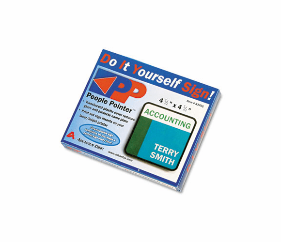 AVT83701 DIY Sign, Plastic, 4-3/8 x 4-3/8, Black By ADVANTUS CORPORATION