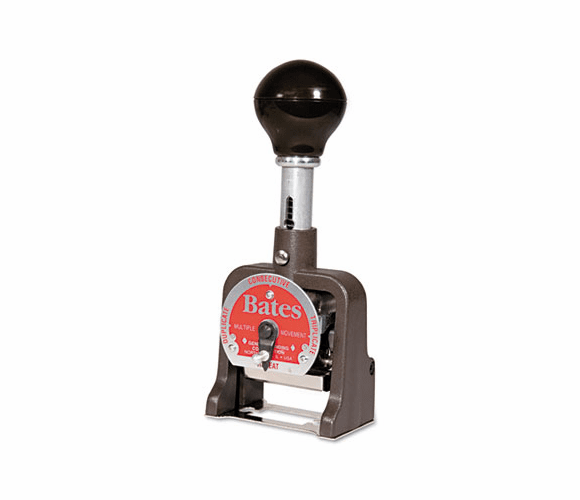 AVT9820315 Multiple Movement Numbering Machine, Six Wheels, Re-Inkable, Size E, Black By ADVANTUS CORPORATION
