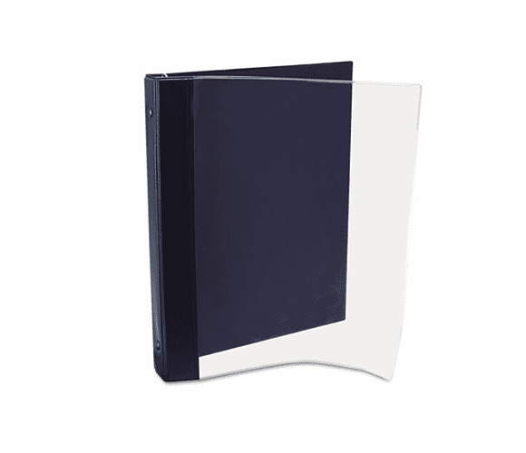 AVTANG120D Vinyl Magazine Binder, 9 1/2w x 11-1/4h, Clear Front Cover, Navy Blue Back By ADVANTUS CORPORATION