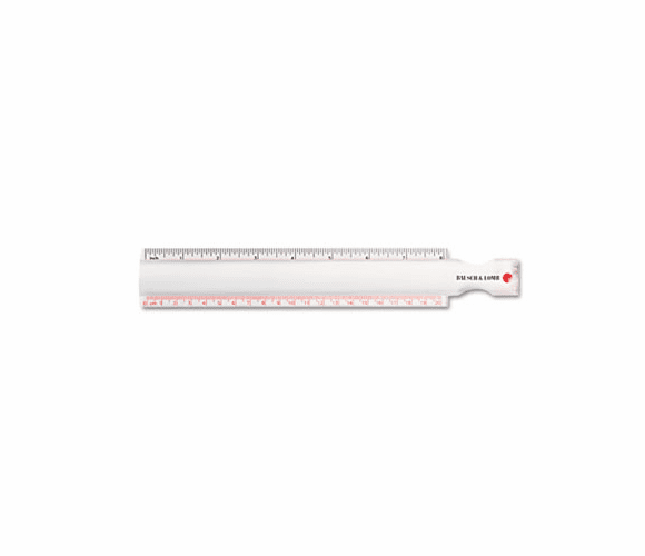 BAL812618 2X Magna-Rule Bar Magnifier/Ruler w/Acrylic Lens, 10" Long By BAUSCH & LOMB, INC.