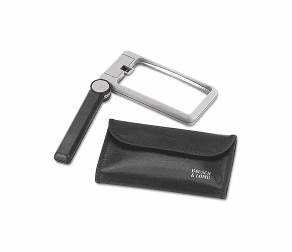 BAL819013 2X Folding Lighted Handheld Magnifier w/Acrylic Lens, 4" x 2" By BAUSCH & LOMB, INC.
