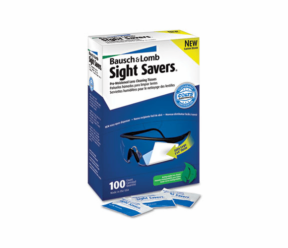 BAL8574GM Sight Savers Premoistened Lens Cleaning Tissues, 100 Tissues/Box By BAUSCH & LOMB, INC.