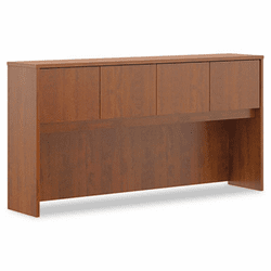 BSXBL2180A1A1 Laminate Hutch With Four Doors, 72w x 14-5/8d x 37-1/8h, Medium Cherry By BASYX