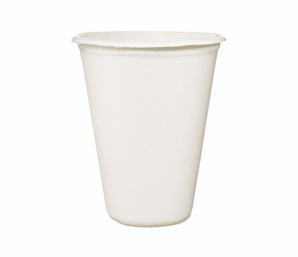 BAU10312 Conserve Sugar Cane Hot Cups, 12 oz., White, 50/Pack By BAUMGARTENS