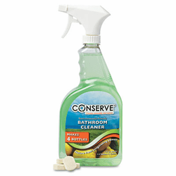 BAU10510 Conserve Bathroom Cleaner, One Gallon, Four 32 oz. Refills, Lemon By BAUMGARTENS