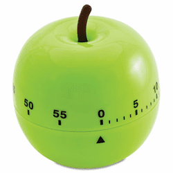 BAU77056 Shaped Timer, 4 1/2" dia., Green Apple By BAUMGARTENS