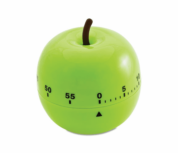 BAU77056 Shaped Timer, 4 1/2" dia., Green Apple By BAUMGARTENS