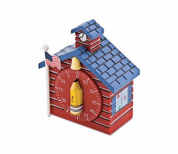 BAU77062 Shaped Timer, 3/4 x 2 x 3 1/2, Red School House By BAUMGARTENS