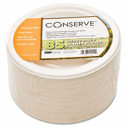 BAU10211 Conserve Sugar Cane Salad Plate, 7" Diameter, White, 85/Pack By BAUMGARTENS