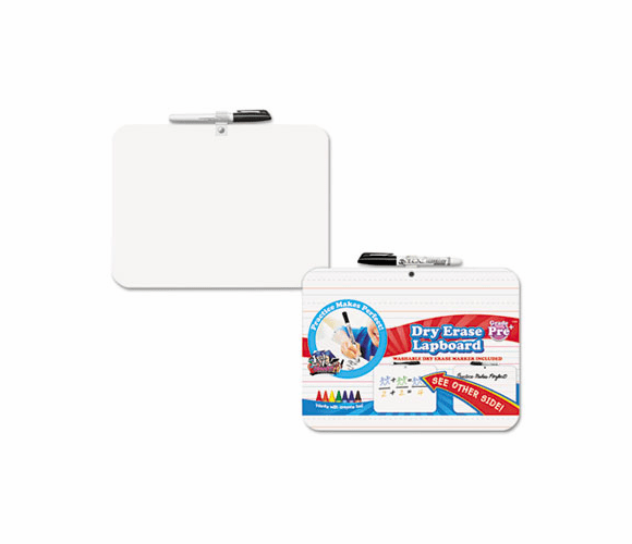BDU11060XA6 Double-Sided Dry Erase Lap Board with Marker, 12 x 9, White By THE BOARD DUDES