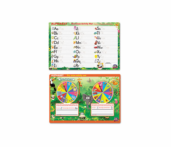 BDU99100UA12 SpinnerZ Dry Erase Learning Mat, Letters By THE BOARD DUDES