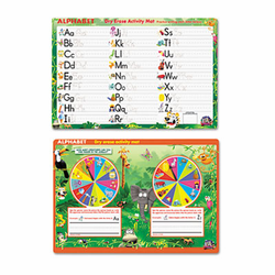 BDU99100UA12 SpinnerZ Dry Erase Learning Mat, Letters By THE BOARD DUDES