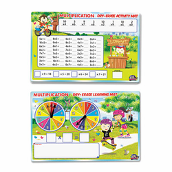 BDU99103UA12 SpinnerZ Dry Erase Learning Mat, Multiplication By THE BOARD DUDES
