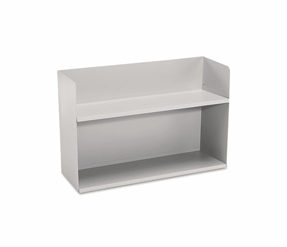 BDY122132 Two-Tier Book Rack, Steel, 30 1/8 x 10 1/2 x 20, Platinum By BUDDY PRODUCTS