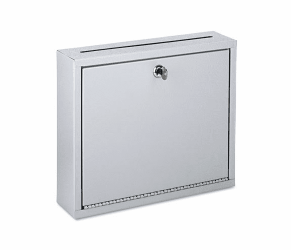BDY562532 Wall-Mountable Interoffice Mail Collection Box, 12w x 3d x 10h, Platinum By BUDDY PRODUCTS