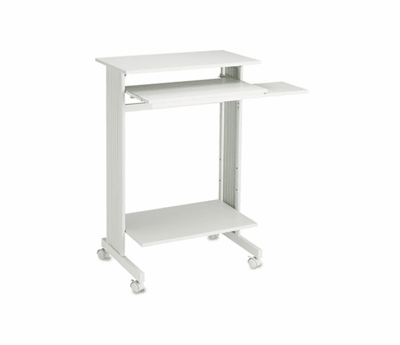 BDY643818 Euroflex Stand-Up Mobile Workstation, 29-1/2w x 19-5/8d x 44-1/4h, Gray Melamine By BUDDY PRODUCTS