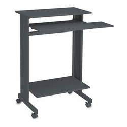 BDY643836 Euroflex Stand-Up Workstation, 29-1/2w x 19-5/8d x 44-1/4h, Charcoal Melamine By BUDDY PRODUCTS