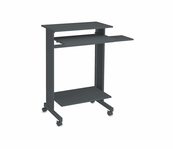 BDY643836 Euroflex Stand-Up Workstation, 29-1/2w x 19-5/8d x 44-1/4h, Charcoal Melamine By BUDDY PRODUCTS
