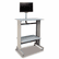 BDY646418 Space-Saving Fixed Height Workstation, 29w x 20d x 56h, Gray By BUDDY PRODUCTS