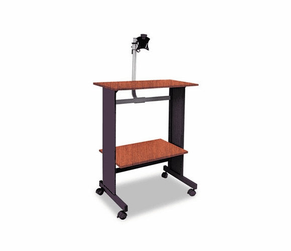 BDY646436 Space-Saving Fixed Height Workstation, 29w x 20d x 56h, Charcoal By BUDDY PRODUCTS