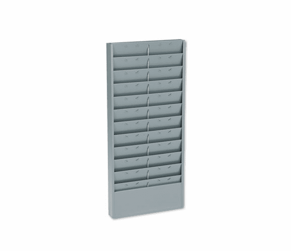 BDY8011 Adjustable 11- Or 22-Pocket Time Card Rack, Textured Steel, Gray By BUDDY PRODUCTS