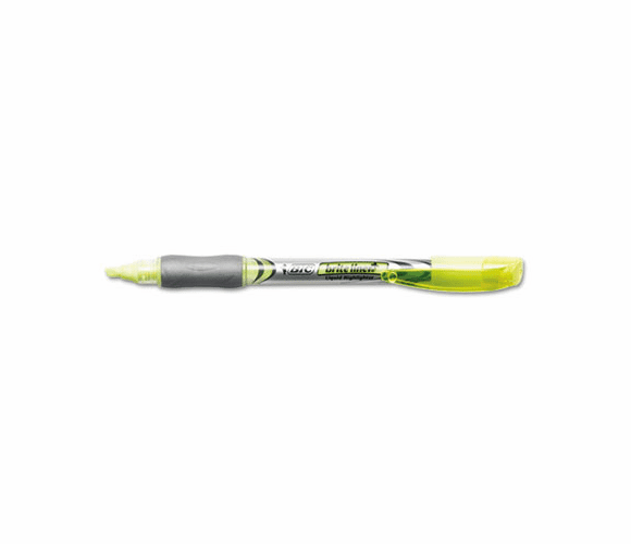BICB411YW Brite Liner + Highlighter, Chisel Tip, Fluorescent Yellow Ink By BIC CORP.