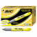 BICBLMG11YW Brite Liner Grip XL Highlighter, Chisel Tip, Fluorescent Yellow Ink, 12/Pk By BIC CORP.