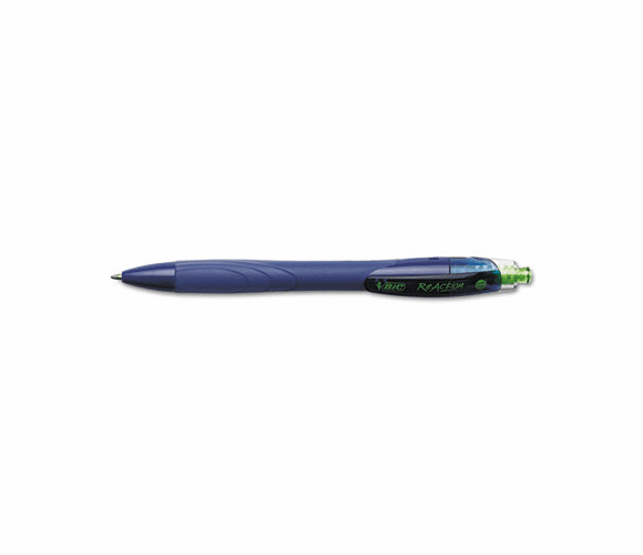BICCPGE11BE EcoLutions Reaction Ballpoint Retractable Pen, Blue Ink, Medium, Dozen By BIC CORP.