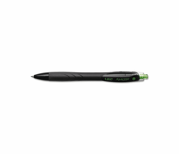 BICCPGE11BK Ecolutions Reaction Ballpoint Retractable Pen, Black Ink, Medium, Dozen By BIC CORP.