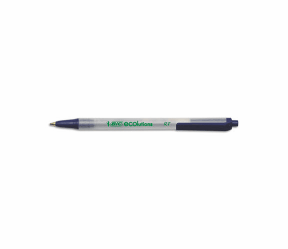 BICCSEM11BE Ecolutions Clic Stic Ballpoint Retractable Pen, Blue Ink, Medium, Dozen By BIC CORP.