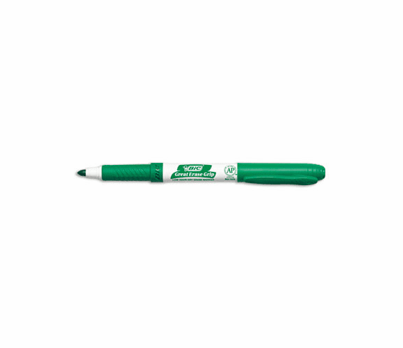 BICGDE11GN Great Erase Grip Dry Erase Markers, Fine Point, Green, Dozen By BIC CORP.