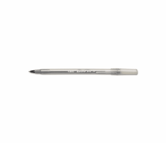 BICGSM11BK Round Stic Ballpoint Stick Pen, Black Ink, Medium, Dozen By BIC CORP.