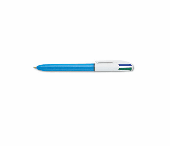 BICMM11 4-Color Ballpoint Retractable Pen, Assorted Ink, Medium By BIC CORP.