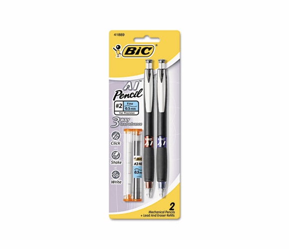 BICMPAIFP21 AI Mechanical Pencil, 0.5mm, 2/Pack By BIC CORP.