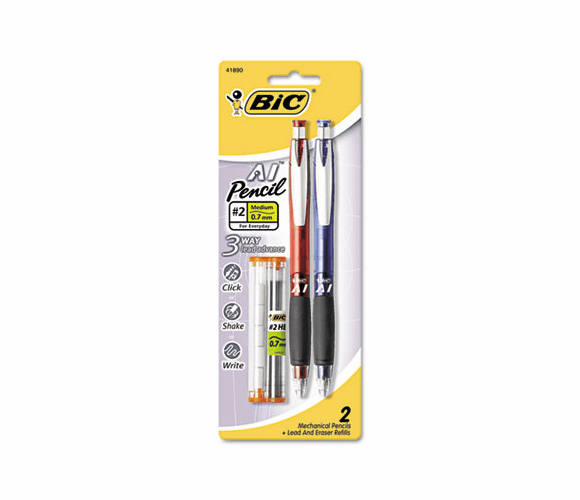 BICMPAIP21 AI Mechanical Pencil, 0.7mm, 2/Pack By BIC CORP.