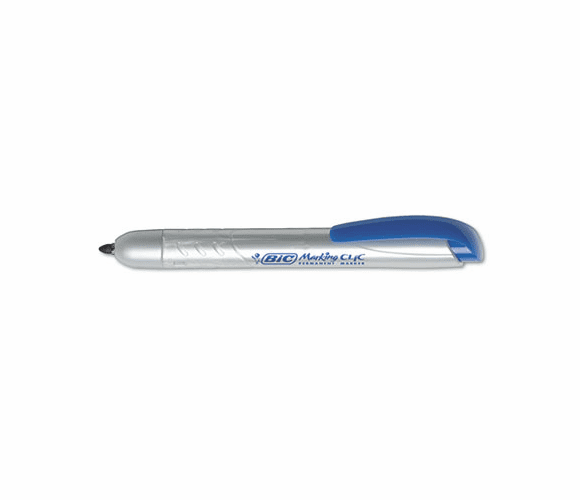 BICPMR11BE Mark-it Retractable Permanent Marker, Blue, Dozen By BIC CORP.