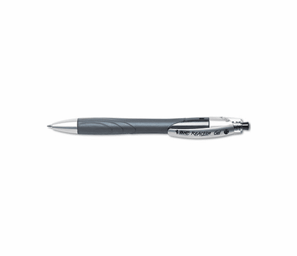 BICRCPG11BK Reaction Roller Ball Retractable Gel Pen, Black Ink, Medium By BIC CORP.
