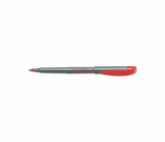 BICRM11RD Stick Roller Pen, Gray Barrel, Red Ink, Fine Point, 0.70 mm, Dz By BIC CORP.