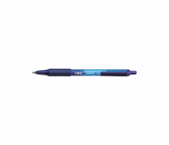 BICSCSF11BE Soft Feel Ballpoint Retractable Pen, Blue Ink, Fine, Dozen By BIC CORP.