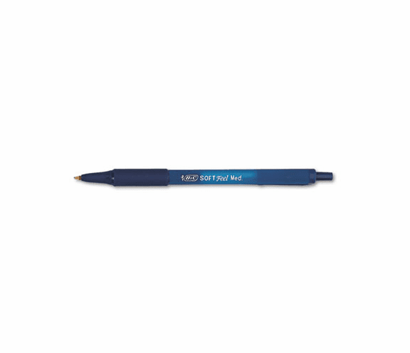 BICSCSM11BE Soft Feel Ballpoint Retractable Pen, Blue Ink, Medium, Dozen By BIC CORP.