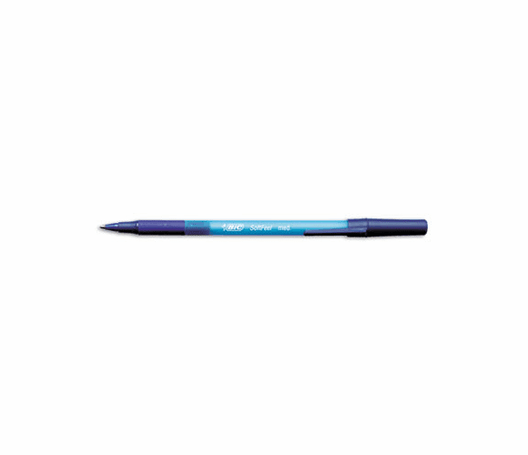 BICSGSM11BE Soft Feel Ballpoint Stick Pen, Blue Ink, Medium, Dozen By BIC CORP.