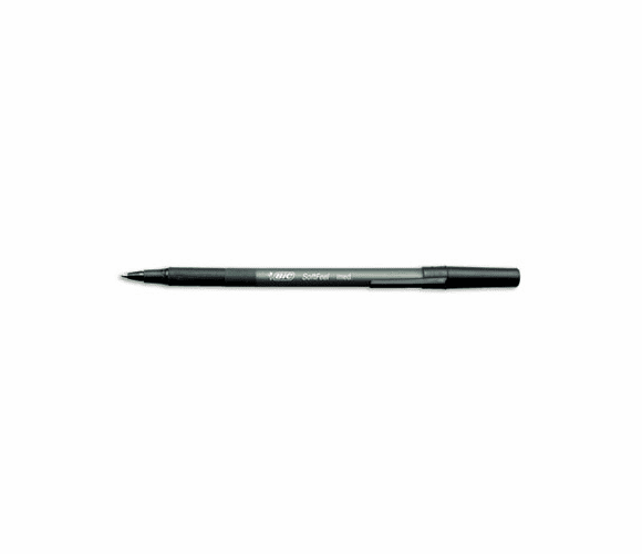 BICSGSM11BK Soft Feel Ballpoint Stick Pen, Black Ink, Medium, Dozen By BIC CORP.