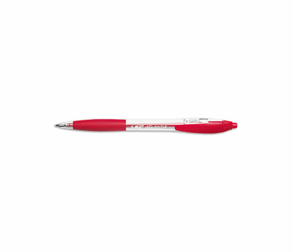 BICVCG11RD Atlantis Ballpoint Retractable Ball Pen, Red Ink, Medium, Dozen By BIC CORP.
