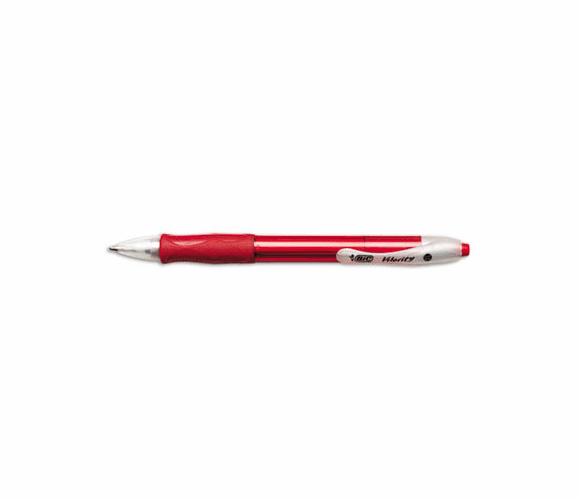 BICVLG11RD Velocity Ballpoint Retractable Pen, Red Ink, Medium, Dozen By BIC CORP.