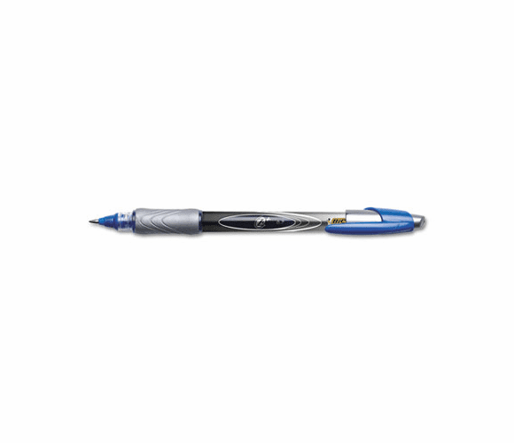 BICZ4C11BE Z4+ Roller Ball Stick Pen, Blue Ink, Fine, Dozen By BIC CORP.