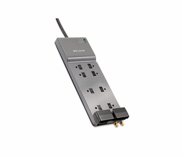 BLKBE10823006 Office Series SurgeMaster Gray Surge Protector, 8 Outlets, 6ft Cord By BELKIN COMPONENTS